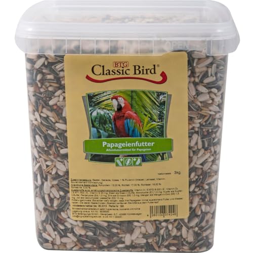 Classic Bird Papageienfutter Eimer, 1er Pack (1 x 3 kg) von Classic Bird