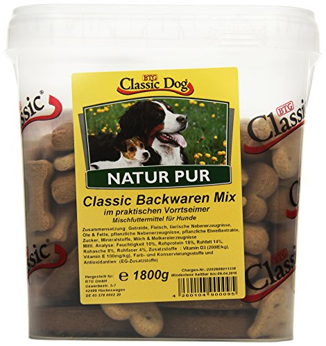 Classic Dog Backwaren-Mix im Eimer, 1er Pack (1 x 1.8 kg) von Classic Dog