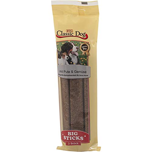 Classic Dog Snack Big Sticks Pute & Gemüse | 16x 3er Pack von Classic Dog