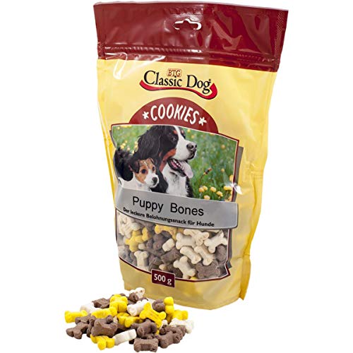 Classic Dog Snack Cookies Puppy Bones 500g - Sie erhalten 1 Packung/en; Packungsinhalt 0,5 kg von Classic Dog