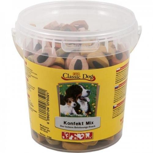Classic Dog Snack Konfekt Mix Eimer 500g, Leckerli, Kauknochen von Classic Dog