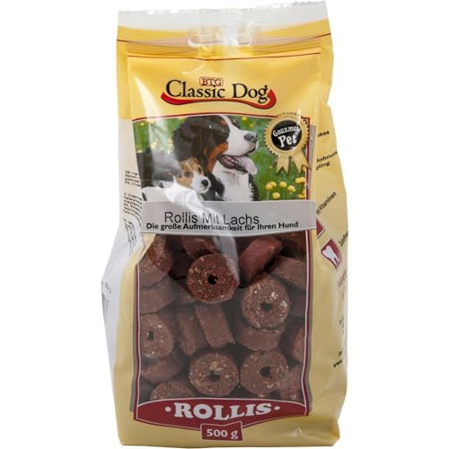 Classic Dog Snack Rollis 500 g Lachs von Classic Dog