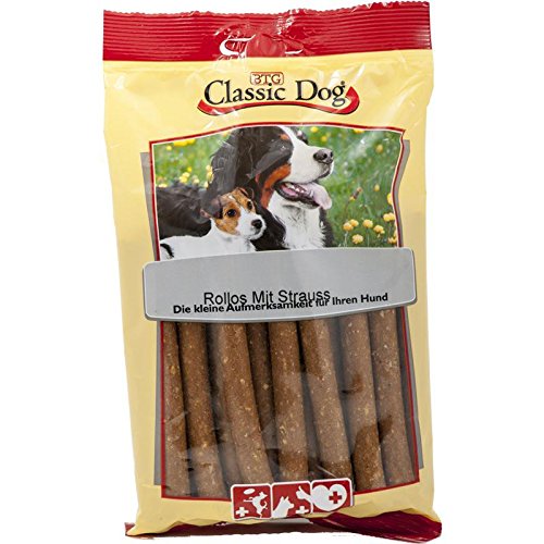 Classic Dog Snack Rollos Strauß | 14x 20er Hundesnack von Ewbob
