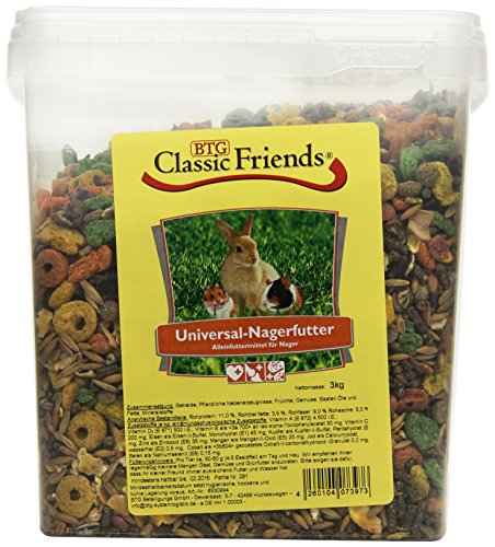 Classic Friends Universal Nagerfutter Eimer, 1er Pack (1 x 3 kg) von Classic Friends