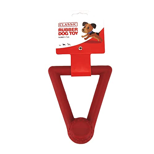 Classic V Tug Hundespielzeug aus Gummi, 150 mm, Rot von Classic