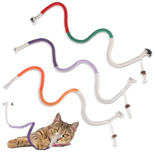 Classicseali 3 x Katzen-Seilspielzeug, 70 cm, Kauspielzeug für Katzen, langlebig, für Katzen jeden Alters zum Spielen, Zähne reinigen, Zähne schleifen, Plaque und Zahnstein entfernen von Classicseali