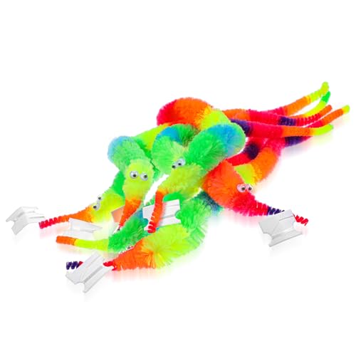 Classicseali 6 Stück Wurm Spielzeug,Magic Twisty Worm,Interaktives Wurm Katzenspielzeug für zum Spielen mit Katzen Jeden Alters,um Ihr Glück zu steigern,Regenbogenfarben von Classicseali
