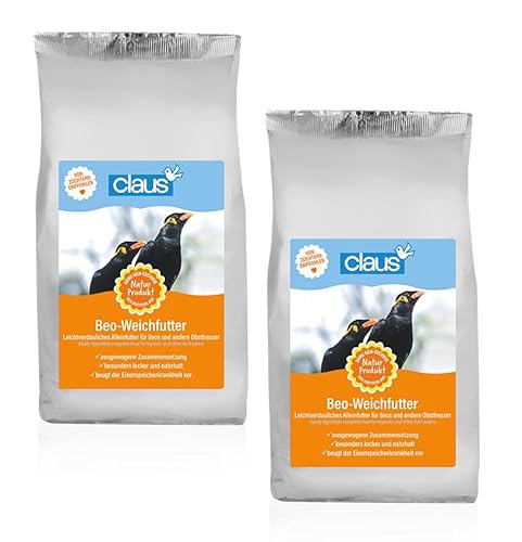 claus Beo-Weichfutter - Alleinfutter für Beos - Doppelpack - 2 x 500 g von Claus
