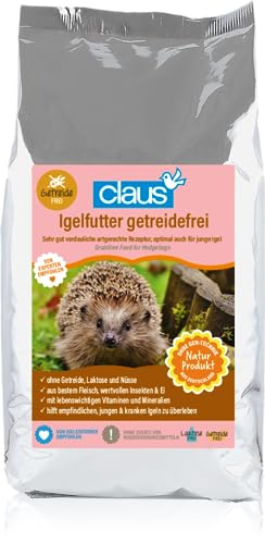 Claus Igelfutter getreidefrei | 750 g | Mischfuttermittel für Igel | Auch für ernährungssensible, empfindliche und Junge Igel geeignet | Enthält Fleisch, Insekten und Ei von Claus
