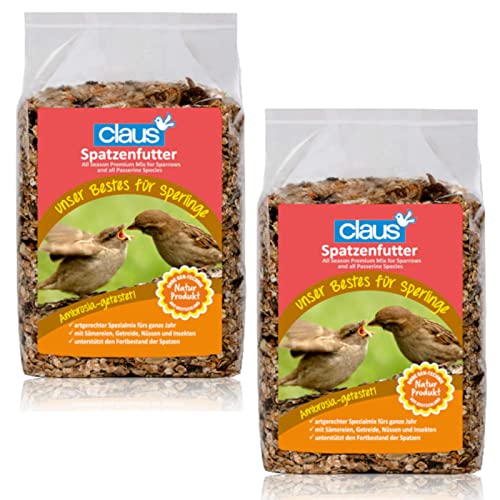 claus Spatzenfutter Spezial-Mix für die Ganzjahresfütterung - Doppelpack - 2 x 700 g von claus