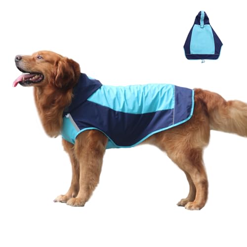 ClawsPurrfect Regenmantel für Hunde, wasserdicht, Größe L, M, verstaubar, Blau 10 von ClawsPurrfect