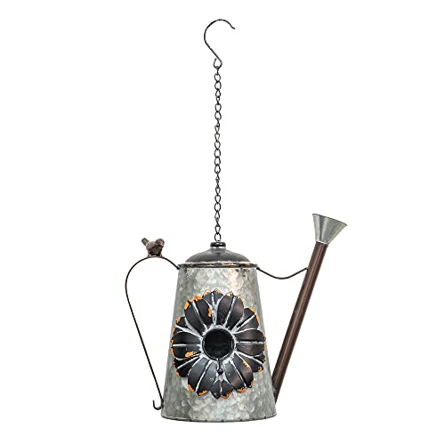 Clayre & Eef Vogelhaus Gießkanne 37x21x30/63 cm Grau Metall Hängendes Vogelhaus von Clayre & Eef