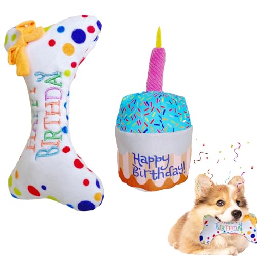 ClcIosis 2 Stück Hunde Geburtstag Spielzeug, Hundekuchen Geburtstag, Geschenk Hund, Weiches und Dauerhaftes für Hunde Geburtstagsfeiern und Spielzeit ClcIosis 2 Stück Hunde Geburtstag Spielzeug, Hundekuchen Geburtstag, Geschenk Hund, Weiches und Dauerhaftes für Hunde Geburtstagsfeiern und Spielzeit von ClcIosis