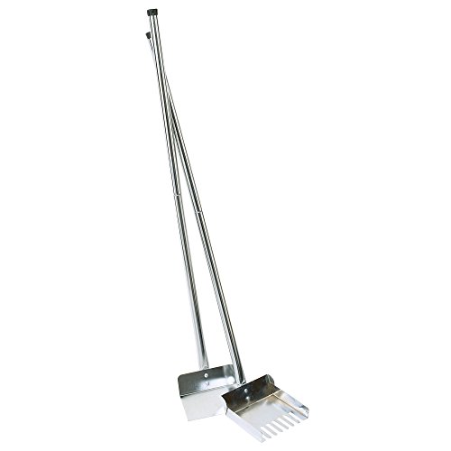 Clean Go Sanitary Dog Poop Scooper, 36” Length – Uses Chrome-Plated Steel & Rake-Style Tines to Scoop Dog Waste on Grass von Clean Go