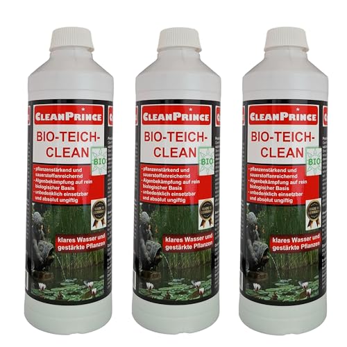 CleanPrince 3 x 500 ml Bio Teich-Clean Teichreiniger biologisch natürlich pflanzenstärkend sauerstoff-anreichernd unbedenklich einsetzbar absolut ungiftig Wasseraufbereiter bei Pflanzen und Fischen CleanPrince 3 x 500 ml Bio Teich-Clean Teichreiniger biologisch natürlich pflanzenstärkend sauerstoff-anreichernd unbedenklich einsetzbar absolut ungiftig Wasseraufbereiter bei Pflanzen und Fischen von CleanPrince