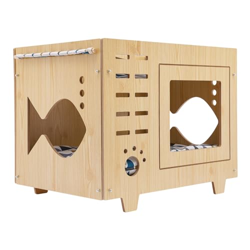 Beige Spleißen Bodenmontage Haustiernest für Vier Jahreszeiten Katzen Katzenhaus, für die meisten Katzen geeignet und kann im Wohnzimmer, Schlafzimmer Tierhandlung 55 * 40 * 44cm Beige Spleißen Bodenmontage Haustiernest für Vier Jahreszeiten Katzen Katzenhaus, für die meisten Katzen geeignet und kann im Wohnzimmer, Schlafzimmer Tierhandlung 55 * 40 * 44cm von ClearFragrans