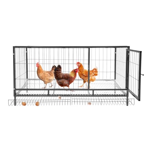 Hühnerstall Freilaufgehege, 120 x 58 x 62 cm Hühnerkäfig mit Automatischer Eiersammlung, Tiergehege, Freigehege für Hühner, Kleintiere & Pflanzen Hühnerstall Freilaufgehege, 120 x 58 x 62 cm Hühnerkäfig mit Automatischer Eiersammlung, Tiergehege, Freigehege für Hühner, Kleintiere & Pflanzen von ClearFragrans