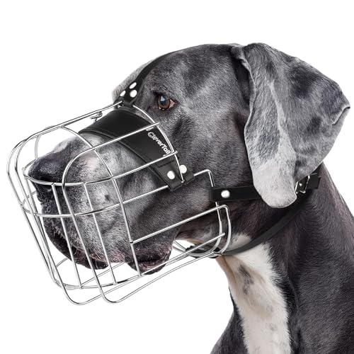CleverTail Extra großer Hundemaulkorb für Deutsche Dogge - Käfigmaulkörbe zum Bellen und Verhindern von Beißen - Metallkorb Hundemaulkorb für große Hunde Rottweiler, Cane Corso, Deutscher Schäferhund, CleverTail Extra großer Hundemaulkorb für Deutsche Dogge - Käfigmaulkörbe zum Bellen und Verhindern von Beißen - Metallkorb Hundemaulkorb für große Hunde Rottweiler, Cane Corso, Deutscher Schäferhund, von CleverTail
