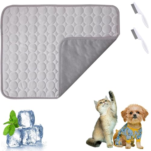 Clgorm Dr Pfoten Kühlmatte Pfotenfrost Matte Für Katzen Hund, 3-Lagige, Selbstkühlende, Waschbare Matte Für Haus, Auto Und Garten Sie Sich Von Der Hitze Und Schlafen Sie Ruhig (Grey, L (70 * 55CM)) Clgorm Dr Pfoten Kühlmatte Pfotenfrost Matte Für Katzen Hund, 3-Lagige, Selbstkühlende, Waschbare Matte Für Haus, Auto Und Garten Sie Sich Von Der Hitze Und Schlafen Sie Ruhig (Grey, L (70 * 55CM)) von Clgorm