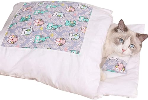 Clgorm Orthopädischer Katzenschlafsack, Katzenschlafsack Warm, Katzen Schlafsack, Gemütliche Beruhigende Katzendecke, Sicherheitsgefühl-Tierbett (D, S (Within 4 pounds)) von Clgorm