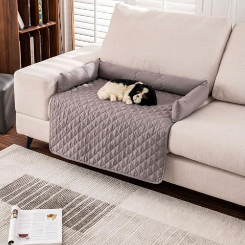 Clgorm Pelzbarn Kühlendes Sofabett, Hundebett Cooling Bed, Wasserdicht Und Komfortabel, Maschinenwaschbar Atmungsaktiv (Hellgrau, 90 * 90cm) von Clgorm