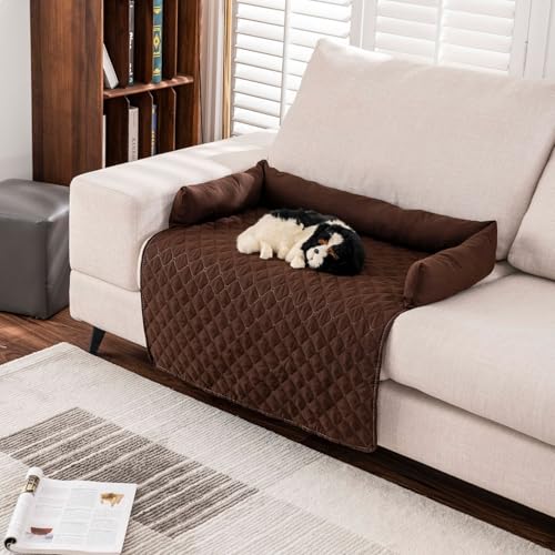 Clgorm Pelzbarn Kühlendes Sofabett, Hundebett Cooling Bed, Wasserdicht Und Komfortabel, Maschinenwaschbar Atmungsaktiv (Kamel, 90 * 120cm) von Clgorm