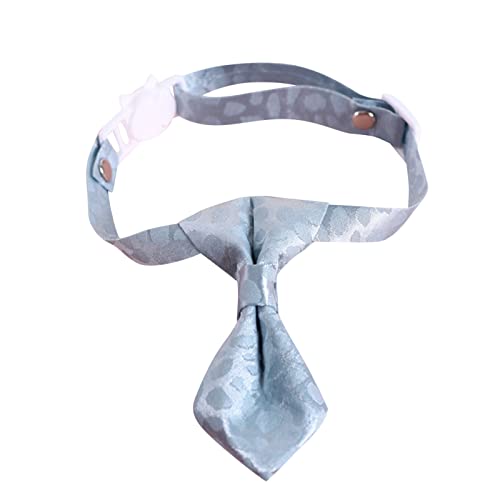 4-farbige Krawatten mit Katzenfliegen, Glockengummis, niedliche Katzenkrawatten, passend für die meisten Halsbänder, Katzenkrawatten für kleine bis mittlere Rassen BHm347 (Blue #2, One Size) von Clicitina