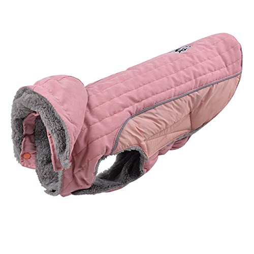 Clicitina , winddichter Haustiermantel Winterwarmer Hundemantel für kleine, mittelgroße und große Hunde FFg286 (Pink, XL) von Clicitina