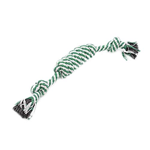 Clicitina Form Knoten Hundespielzeug Welpen Geometrie Chew Cotton Braid Pet Rope Pet Toys FOp238 (Green, One Size) von Clicitina