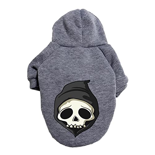 Clicitina Halloween-Horror-Hundepullover Haustier-Kostüm-Kostüm-Haustier-Pullover KD609 (Grey, 8XL) von Clicitina