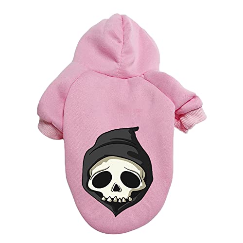Clicitina Halloween-Horror-Hundepullover Haustier-Kostüm-Kostüm-Haustier-Pullover KD609 (Pink, XS) von Clicitina