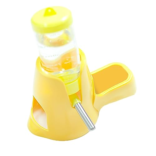 Clicitina Hamster-Wasserflasche, auslaufsicher, automatischer Trinkball-Wasserspender, vertikale Wasserflasche für Hamster (1 Stück) UyB527 (Beige, One Size) von Clicitina