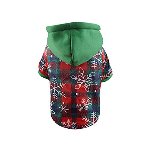 Clicitina Haustier-Weihnachtskapuzenbaumwollsweatshirt-Feiertags-Welpen-Kostüm-Sweatshirt-Haustier-Kleidung Ex862 (Green #2, S) von Clicitina