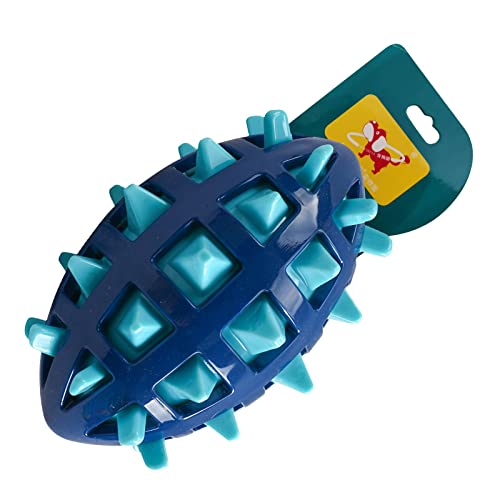 Clicitina Hundespielzeugball Hundestachelspielzeugball mit Quietscher zum schwimmenden und interaktiven Spielen 3 Farben RyD404 (Blue, One Size) von Clicitina