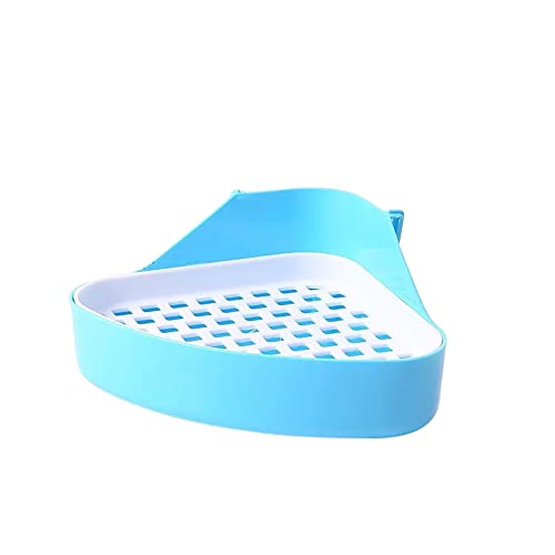 Clicitina Kleintier-Frettchen-Hamster-Zwerg-Kaninchen-Toiletten-Töpfchen-Trainer-Eckbecken-Bettwäsche-Box QIn123 (Blue, A) von Clicitina