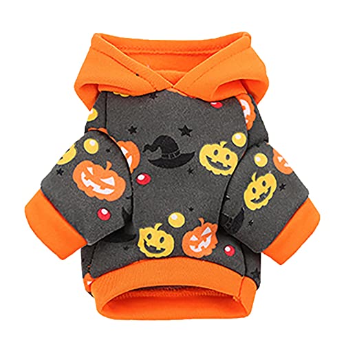 Clicitina Kp209 Jungenkostüm für Mädchen, Haustier, Halloween-Kleidung, Pullover für kleine Halloween, Kürbis, Welpen, Hunde, Katzen, Haustierkleidung (B, S) von Clicitina