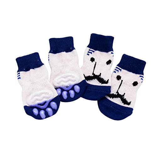 Clicitina Mittelgroße geeignete Haustiersocken Socken für kleine Haustiere und Socken und -Dirty Dog -Scratch Pet Accessoires CY611 (Purple #1, M) von Clicitina