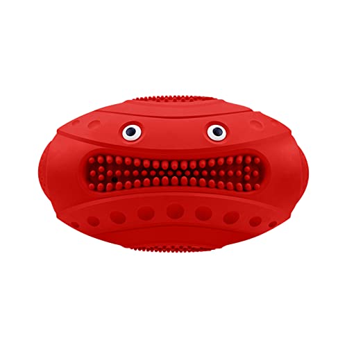 Clicitina Neuestes interaktives Hundespielzeug für Aggressive Kauer Zähneputzwasser schwimmendes quietschendes Spielzeug QdI806 (Red, One Size) von Clicitina