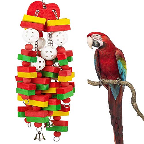 Clicitina Papageien mehrfarbige Aufhängung von Vogelspielzeug-Vogelspielzeug-Chew Heimtierkäfig Building Anhänger UW911 (Multicolor, One Size) von Clicitina