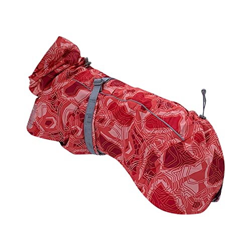 Clicitina Plüsch- Haustier-Kostüm Welpen Cowboy Kapuzen-Hemd-Jacke wasserdichte große Hunde-Baumwollkleidung kalte Hunde-Ski-Kleidung QIn84 (Red, XXL) von Clicitina