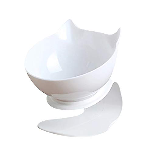 Clicitina Slow Bowl Bowl Cat Pet Protection Dog Feed Food Care Water Spine Pet Supplies Bvs121 (White, One Size) von Clicitina