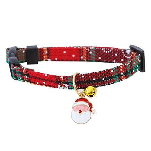Clicitina Weihnachtshalsband mit sicherer Schnalle und Kleiner Glocke Tierliebhaber Sicherheitshalsband Hund (E, One Size) von Clicitina
