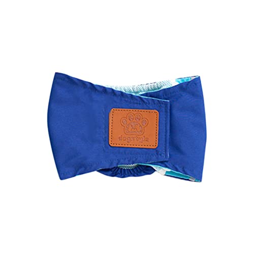 Clicitina Wickeln Sie absorbierende waschbare männliche Welpen Hund Wiederverwendbare ältere männliche Hunde und Windelmännliche für Inkontinenz-Windel-Superhundehundegurt-männliche (Blue, L) von Clicitina