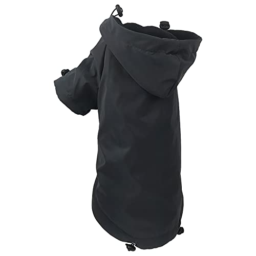 Kapuzenpullover für Hunde, Regenmantel, wasserdichte, schillernde Jacke, verdickte, gefütterte Herbst-Winter-Jacke und , verstellbarer, warmer Pullover, farblich verändertes (a-Black, XXXXXL) von Clicitina