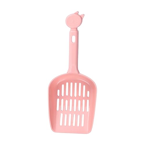 Katzenstreuschaufel Kunststoff, Haustierpflege, Sandabfallschaufel, hohle Streuschaufel, tiefe Schaufelschaufel, Reptilienstreu-Reinigerschaufel zum Sieben von Katzenstreu UyB584 (Pink, One Size) von Clicitina