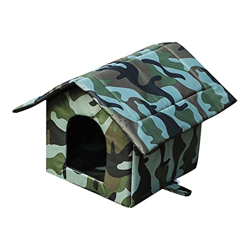 Katzenzelthaus im Freien, warmes Stoff-Haustierzeltbett mit Abnehmbarer weicher, einfach zu montierende Geschenke ZNq294 von Clicitina