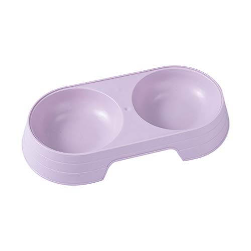 Nordic Dual Double Bowl One Pet Concise Color Purpose Bowl Bowl Pet Supplies UW775 (Purple, One Size) von Clicitina
