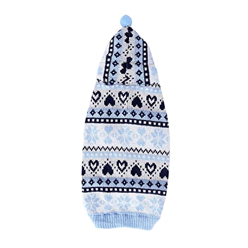 Weihnachtspullover für Hunde, lustige Katzenkleidung, Hundekleid für kleine Hunde, Katzen, Größe XS, Teetasse (Blau-2, XS) von Clicitina