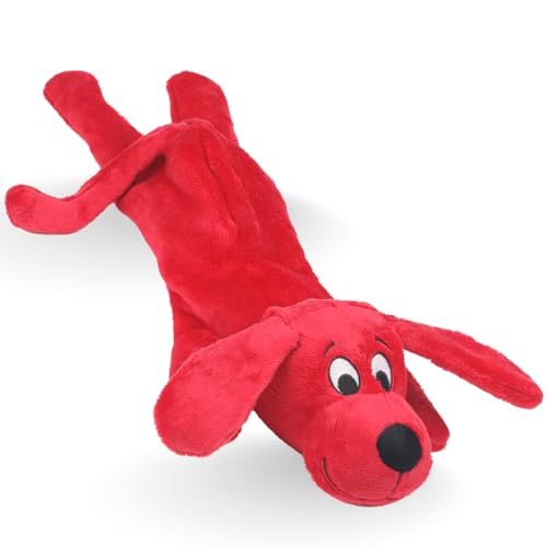 Clifford® Skinny Furry Friend Plüsch-Hundespielzeug | Gemütliches Hundespielzeug für Welpen, langlebig, bequem, quietschend, knisternd, interaktive Bindung von Clifford The Big Red Dog