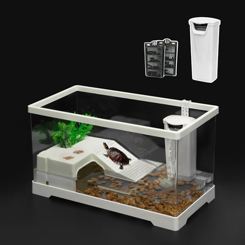 Clioran Schildkröten-Tank-Set, PC, Weiß, klein, 30 x 18,5 x 18 cm, rote Ohren, Starter-Aquarium Clioran Schildkröten-Tank-Set, PC, Weiß, klein, 30 x 18,5 x 18 cm, rote Ohren, Starter-Aquarium von Clioran